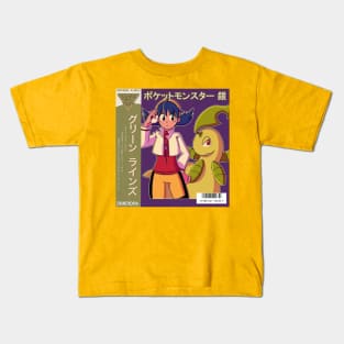 Vaporwave Aesthetic Anime Girl Kids T-Shirt